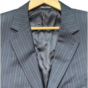 Collezioni L'Uomo Suit Jacket Mens 50 Wool Vitale Barberis Canonico Navy EUC